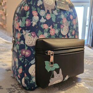 Floral Totoro Mini Backpack